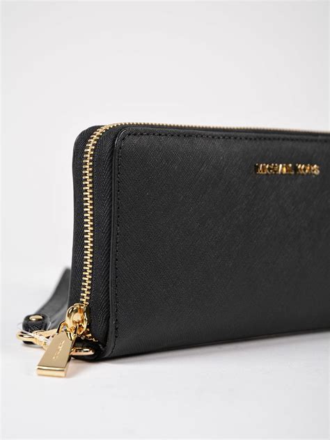 small black wallet michael kors|Michael Kors black wallet sale.